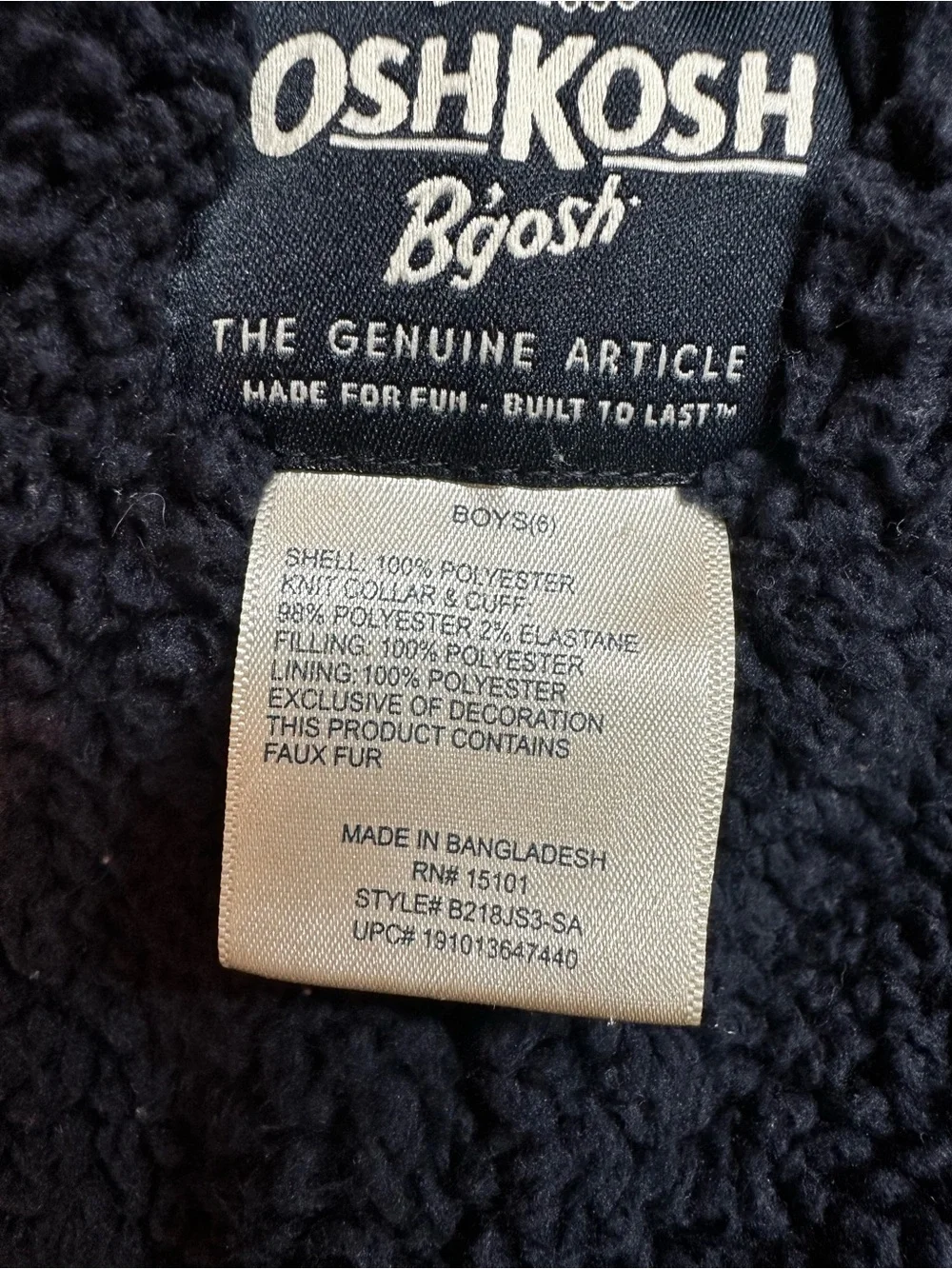 OshKosh B'gosh Tan Hooded Puffer Jacket